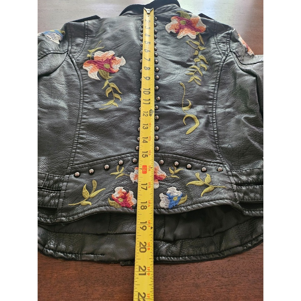 Aftf Basic Outerwear Embroided Womens Leather Jac… - image 7